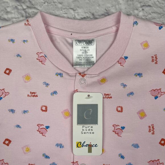 B0068 Pink Pajama Set Size 6 mo - Picture 2 of 3